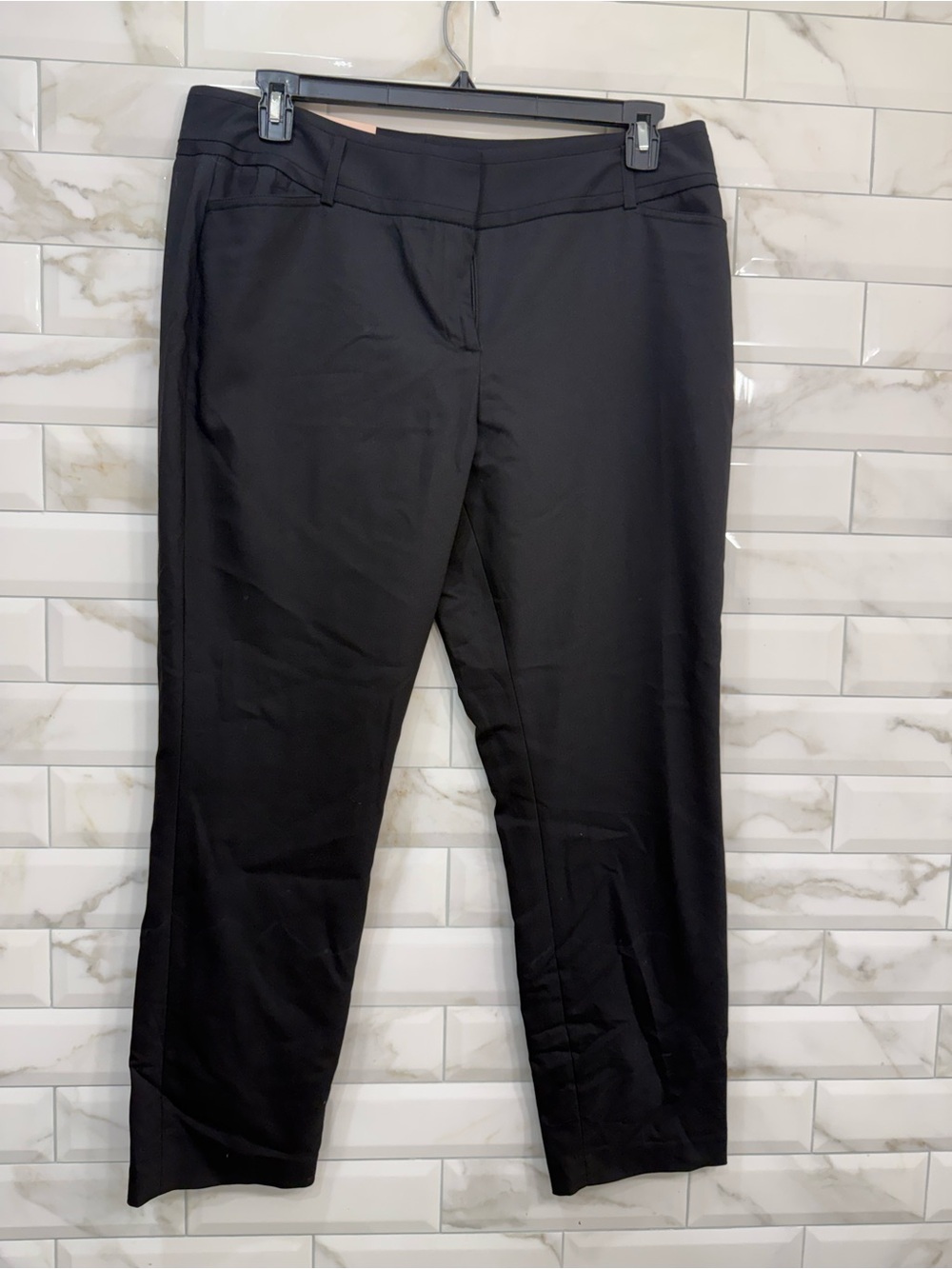 Ivanka Trump Black Straight-Leg Dress Trousers